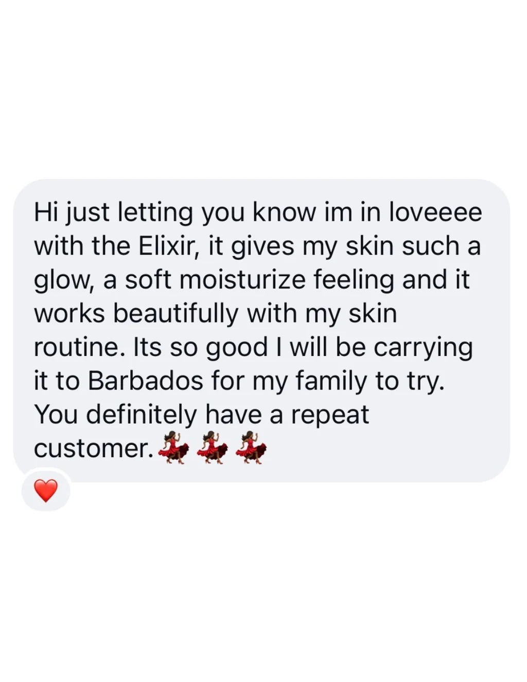 Customer testimonial